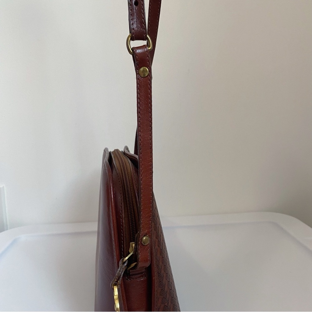 Brahmin Woven Leather Should or Crossbody Handbag Purse - Picture 13 of 17
